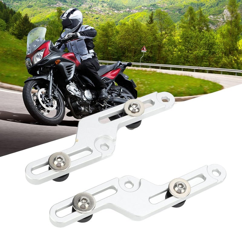 woobles Windshield Adjuster Windshield Mount Kit Increases Stability Aluminum Alloy Long Durability for Motorcycles (Silver) - Image 4